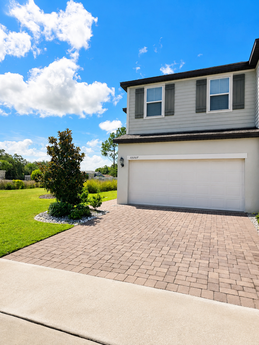 Front exterior of the townhome