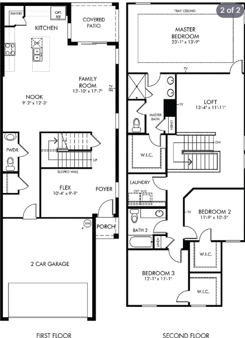 First- and second-floor plan