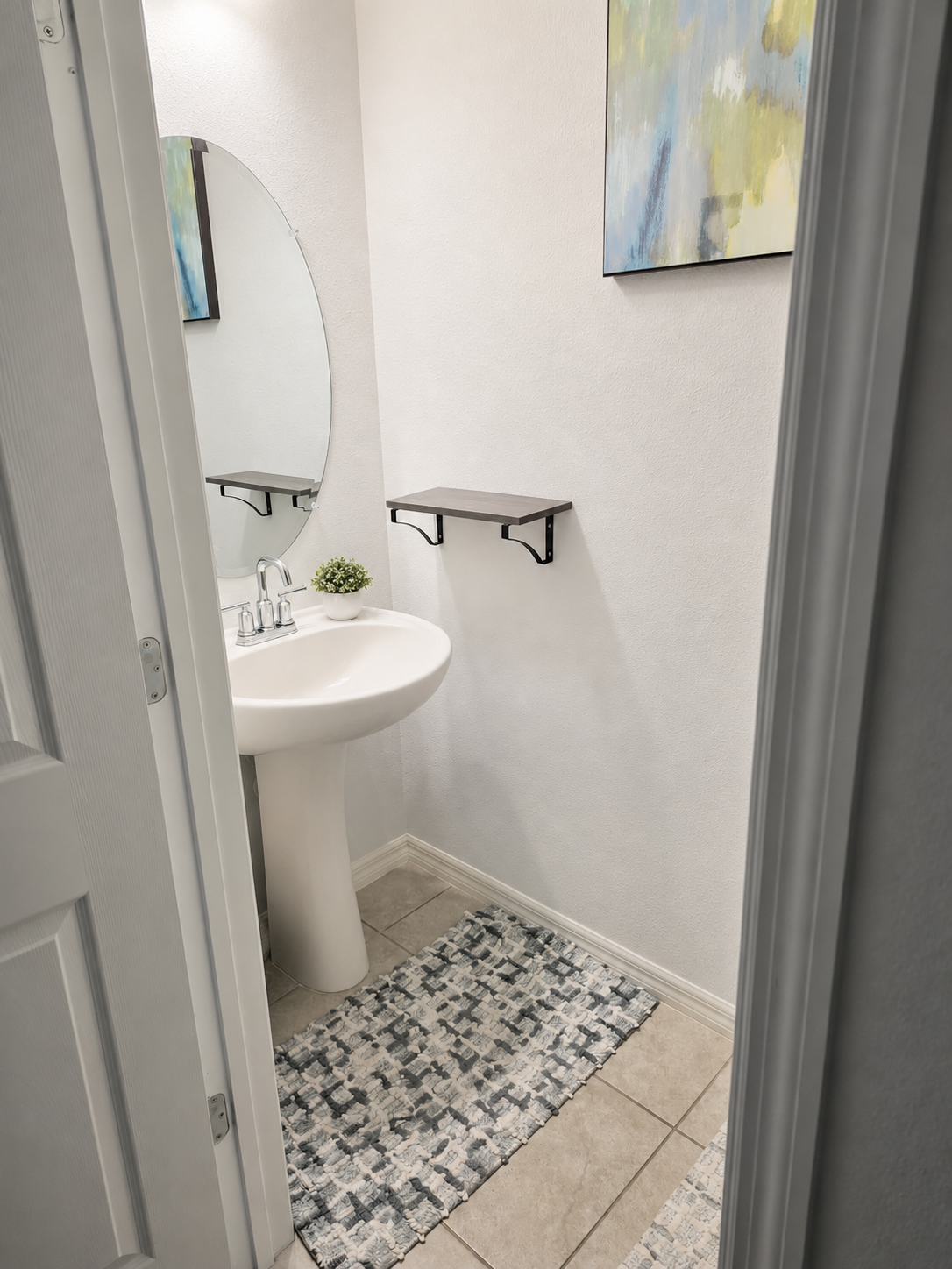 Downstairs powder room